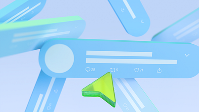 TW blog post 3d cursor feed illustration thread twitter ui ux x