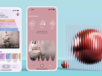 Siren | Meditation iOS app app application figma ios ios app meditation mobile app ux uxui zen app