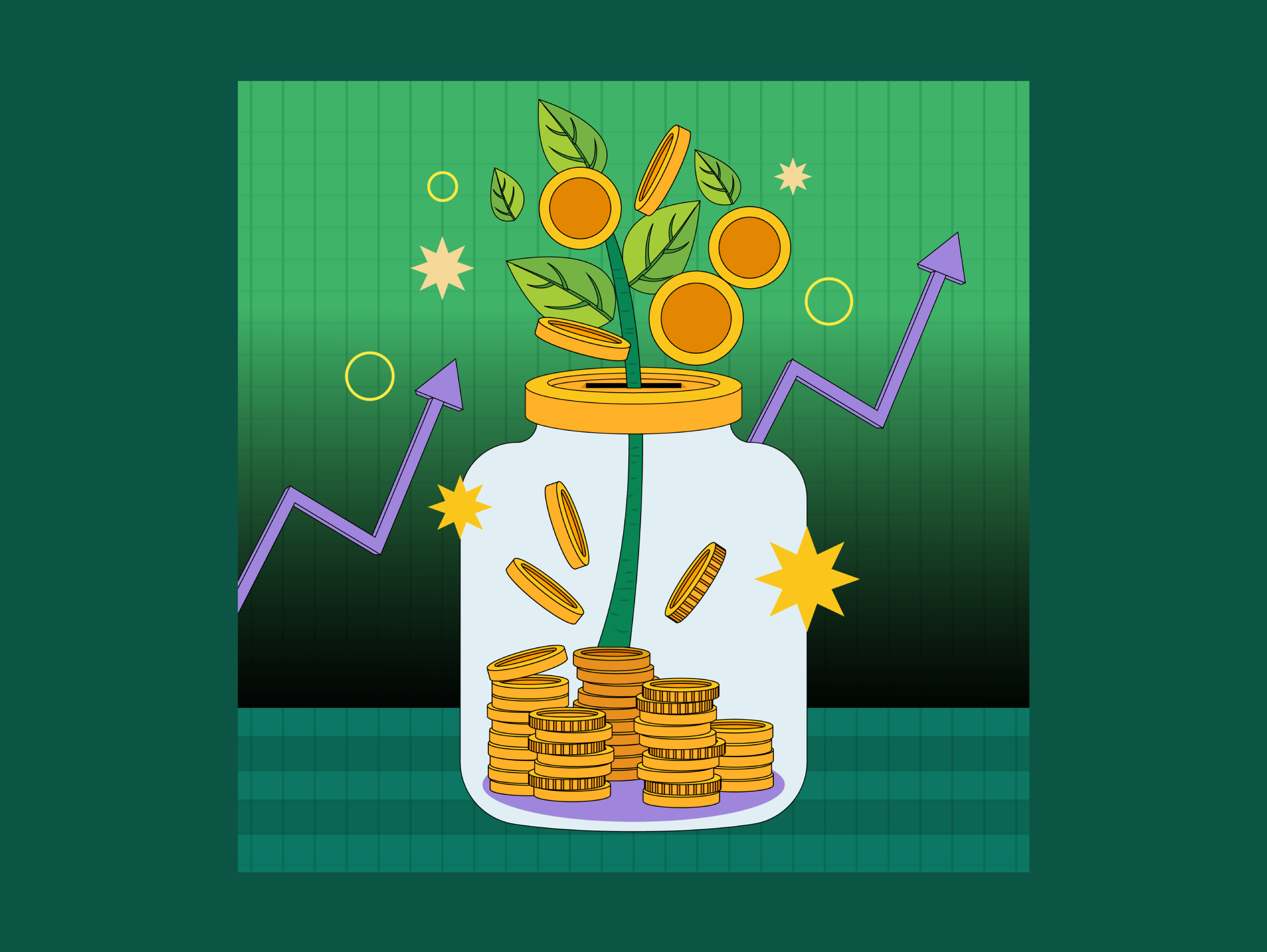 Financial accumulation alisa vu art artwork contrast design finance graphic design illustration illustrator money