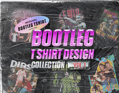 Bootleg T-Shirt Design Collection Vol.1 80s 90s bootleg bootleg design merchandise rap tee raptee streetwear tshirt design vintage vintage design