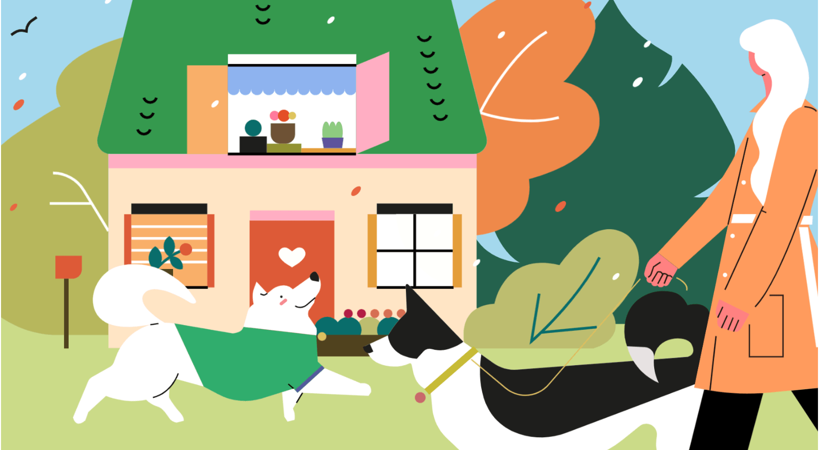 小园素作品：遇见 ① design flat graphic design illustration vector