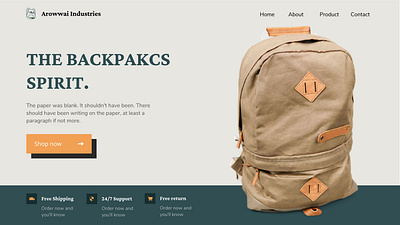 BagPacks Website branding design graphic design ui ux