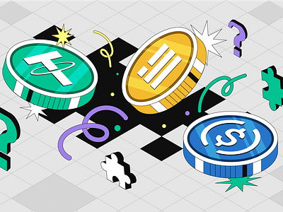 Stablecoin art artwork coin stablecoin contrast design finance graphic design illustration illustration art illustrator ui