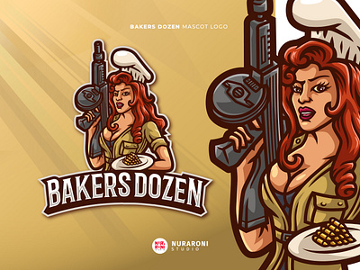 Bakers Dozen Mascot Logo bake baker bakers branding cartoon character cooking design esport esports esports logo gaming logo illustration logo logo design mascot mascot logo ui vector