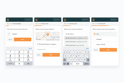 Loan Application Form (2018) mobile product design ui ux