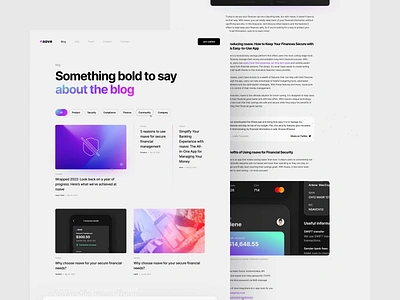 nsave — Website subpages banking blog careers clean fintech interface landing page layout team tonik typography ui ux visual web webdesign website