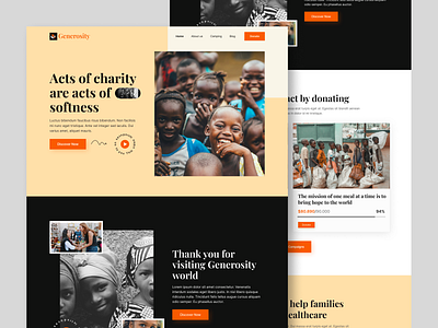Charity Website Design charity charity website design modern design new trend trending design website website design
