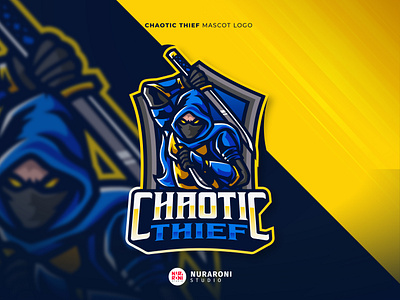 Chaotic Thief Mascot Logo assassin logo branding cartoon chaotic thief character design esport esports logo illustration logo mascot mascot logo ninja logo soldier logo ui vector