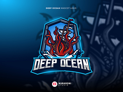 Deep Ocean Mascot Logo branding cartoon character deep ocean design esport esports logo gaming illustration kraken logo mascot mascot logo octopus sea creature ui vector