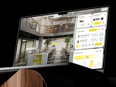 AI Office manager ai app app design business crm dashboard design management dashboard office office m product design saas sas ui ux uxui web 3 web 3.0 web app web design