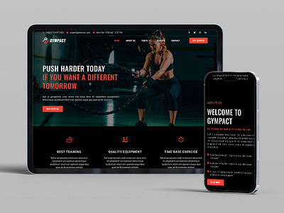 GYMPACT Gym & Fitness Modern Website Design fitness website gym website modern web design web design website design