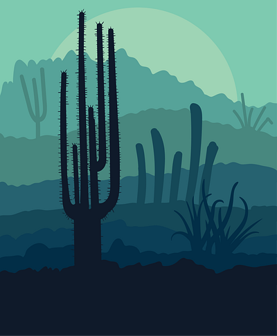 Cactus Background vector