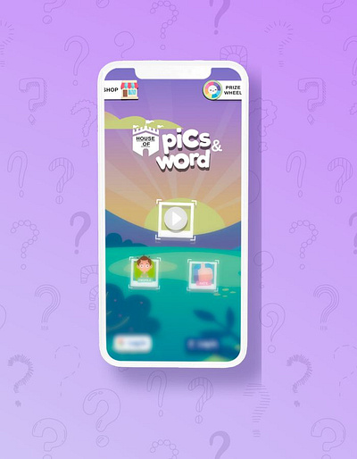 Pics and words puzzle quiz game vector