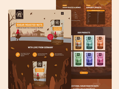 Sugar Roasted Nuts custom design graphic design illustration landing page website