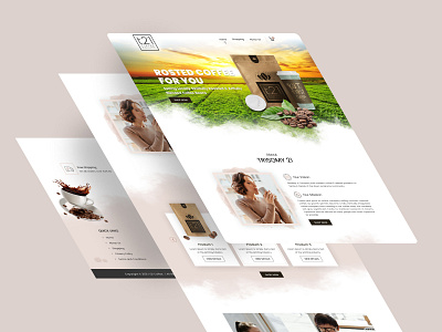 T21 Rosted Coffee branding coffee graphic design landing page logo ui website