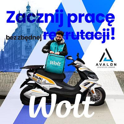 Pracuj z nami na Wolt | Avalon Logistics Group | branding design graphic design illustration