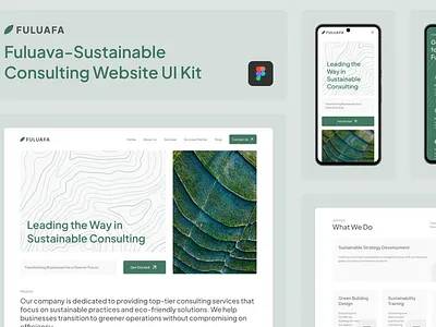 Fuluava Sustainable Consulting Website UI Kit Concept startup sustainable sustainable consulting sustainable startup