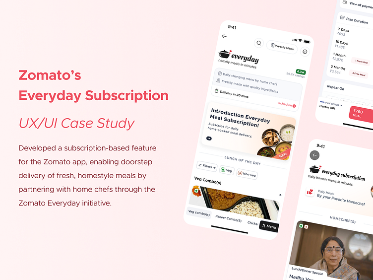 Zomato's Everyday Subscription UI/UX Case Study by Rachita Bhandari on ...