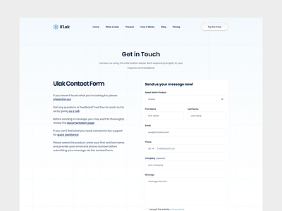 Ulak - Contact Page clean contact contact form contact page contact us design form get in touch grid ui ux web web contact