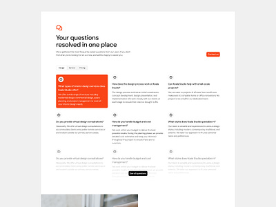 FAQs Section · Koala UI [V2.4] contact contact page contact section faqs faqs page faqs section koala koalaui landing landing page ui design ux design