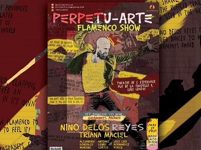 LA TARANTA'S PERPETU-ARTE create design design inspiration designwithclox flamenco grammys graphic design photoshop poster poster design show