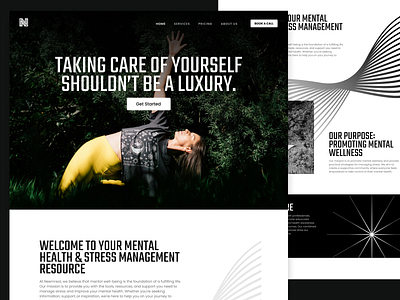 Mental Health Course Landing Page design best shot branding design patterns ui uiux userexperience userinterface ux