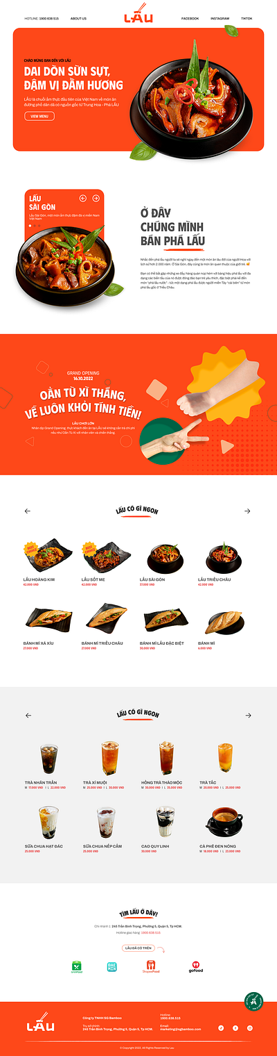 Hotpot landing page design ui web