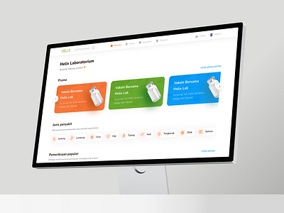 Helix Labs Frontend Page - Healthcare Website custom website frontend healthcare healthcare website landingpage design product design ui ux website website design