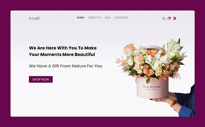 Flower store design flower flower store interaction design landing page product design ui ui design uiux web design