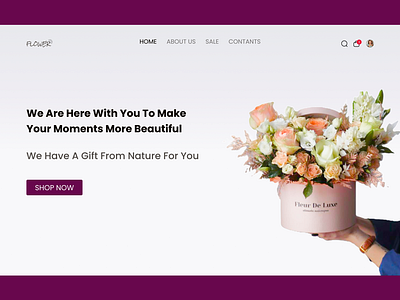 Flower store design flower flower store interaction design landing page product design ui ui design uiux web design