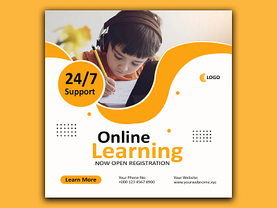 Online Education Post branding design graphic design