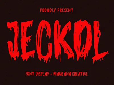 Jeckol Display Horror Brush Font animation branding font fonts graphic design logo nostalgic