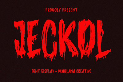 Jeckol Display Horror Brush Font animation branding font fonts graphic design logo nostalgic