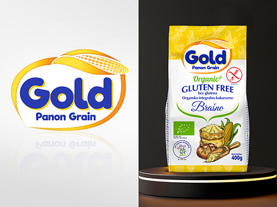 Logo - Gold Panon Grain - healthy food brand branding graphic design healthy food brand logo