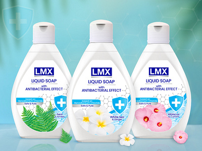 Liquid Soap label - LMX brand graphic design label liquid soap pa packaging design