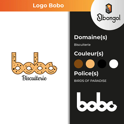 Logo bobo biscuit factory biscuit branding factory logo