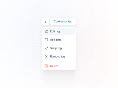 Tag management dashboard date delete design edit group icons interaction manage remove swap system tag ui ux