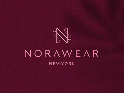 Norawear Logo abstract branding clever clothing elegant fashion gradient jewelry letter lifestyle line logo luxury minimal monogram n nature premium stylish women