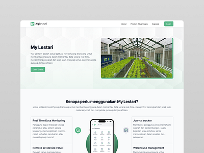 My Lestari - IoT Product Website design iot landing page ui ui design uiux design ux design