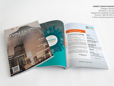 Business Magazine Design - Market Canvas Magazine abdullah al fahim ad design ads design branding graphic design magazine cover design magazine design magazine layout design