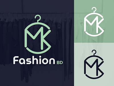 MK Fashion BD logo design design fashion fashion logo mk logo