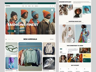 StyleSway - Landingpage branding case study design e commerce ecommerce website fashion homepage landing page online shop online store product shop startup store ui ux web web design website website design