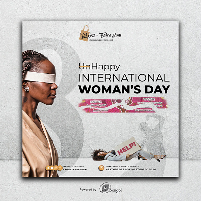 Flyer LF Woman's day branding flyer graphic design party unhappy woman womans day