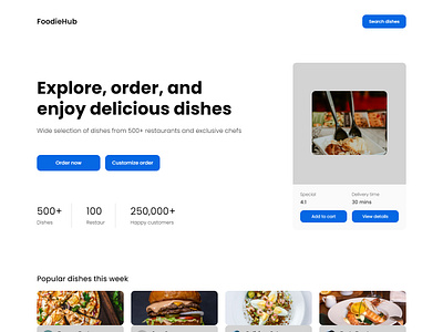 Intuitive & Stylish Online Food Ordering Website UI customizableorders digitalmenudesign effortlessnavigation foodappdesign foodorderingui mobilefriendlyui onlinefooddelivery responsiveui restaurantwebsitedesign userexperiencedesign