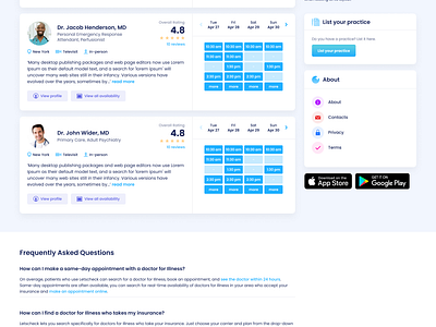 Medical Dashboard (Screen 2) app ux ui emed ux ui medical dashboard ux ui design web app ux ui