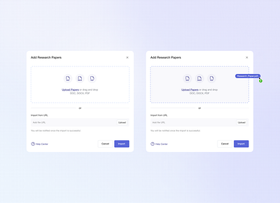 Bulk Upload for Research Papers ui ui design ui elements upload upload states upload ui ux