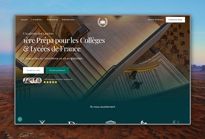 Framer Website / Académie des lauriers animation branding educational framer no code ui website