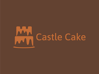 Castle Cake Logo branding business cake castle graphic design icon logo vector