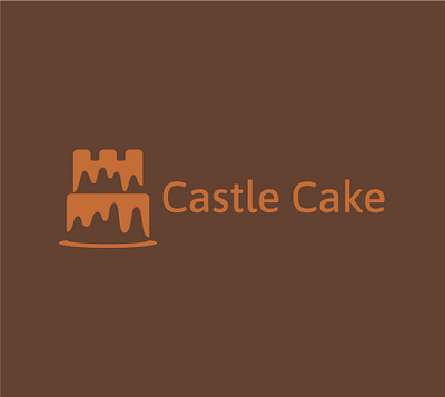 Castle Cake Logo branding business cake castle graphic design icon logo vector