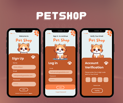 PET SHOP branding illustration ui ux